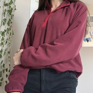 Burgundy Hollister sherpa top